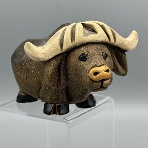 Artesania Rinconada African Water Buffalo #89 Figurine Signed Uruguay Retired
